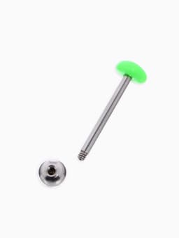 Пирсинг в язык «Сердце», минимал, L=1.9 см, МИКС в серебре