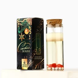 Свеча новогодняя гелевая «Жемчужина», с декором внутри, 2.9×2.9×8 см