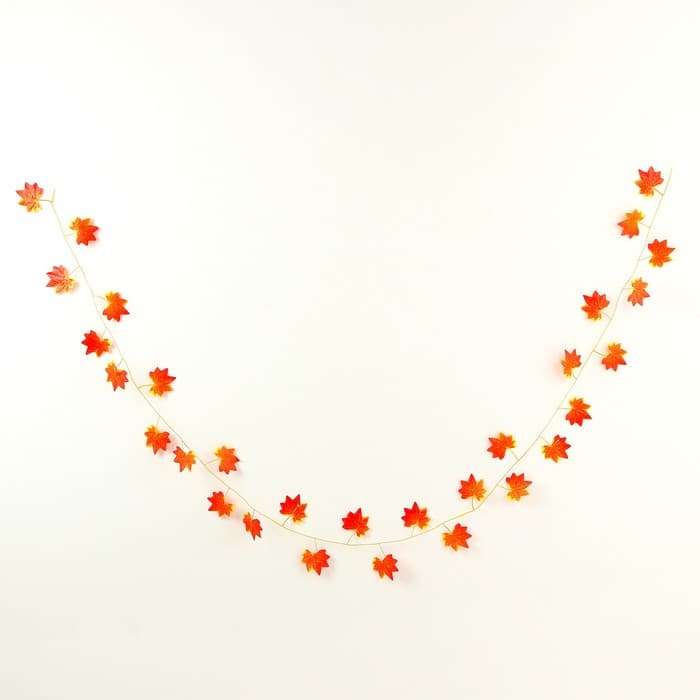 Декор «Гирлянда из листьев» длина: 2.4 м, ширина: 17 см, цвет красно-жёлтый