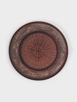 Тарелка «Ангоб‎‎», d=25 см, красная глина