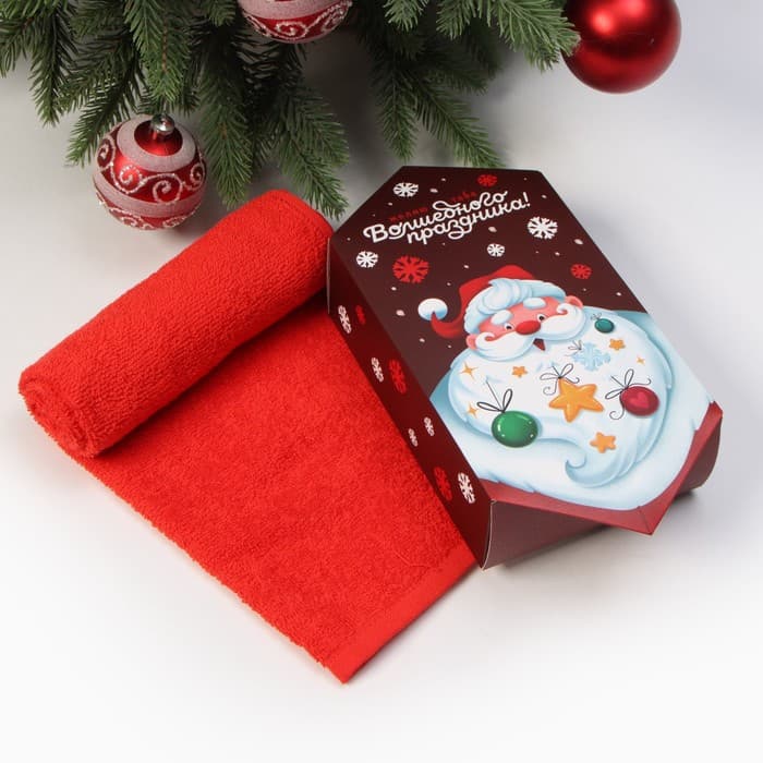 Полотенце махровое «Этель. Волшебного праздника», 30×60 см, 100% хлопок, 340 г/м²