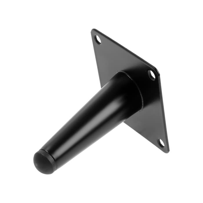 Опора мебельная CAPPIO OP07, h=100 мм, толщина площадки 1.8 мм, цвет матовый черный