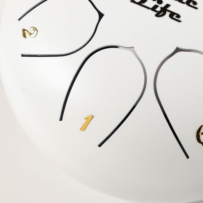 Глюкофон - музыкальный инструмент, белый, 8 лепестков, 15×9 см