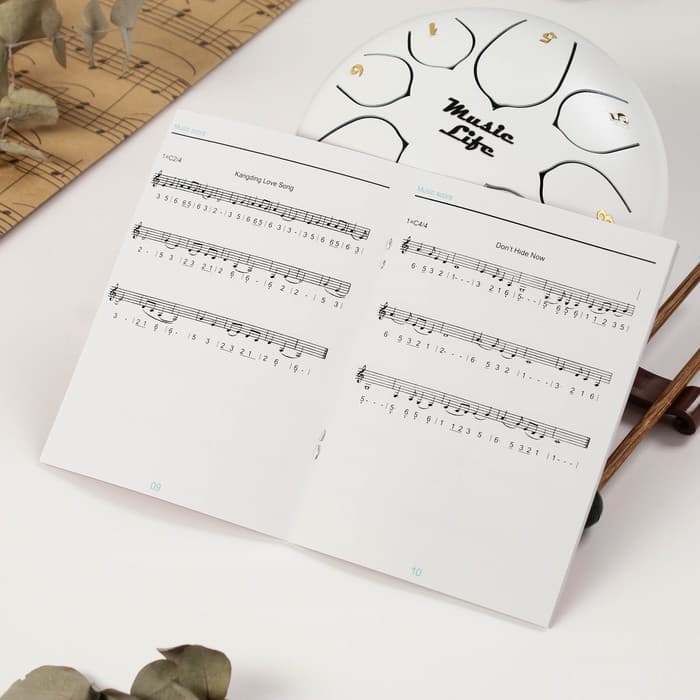 Глюкофон - музыкальный инструмент, белый, 8 лепестков, 15×9 см