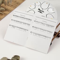 Глюкофон - музыкальный инструмент, белый, 8 лепестков, 15×9 см