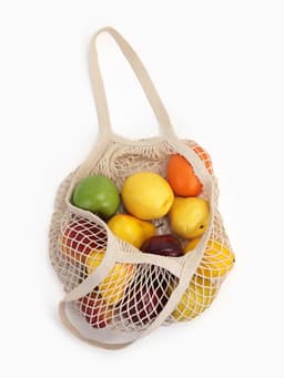 Сумка - авоська плетёная, клетка 1.5 см, бежевая