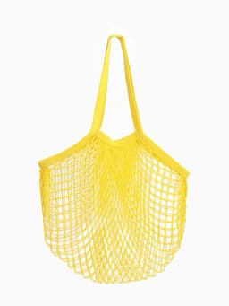 Сумка - авоська плетёная, клетка 1.5 см, жёлтая