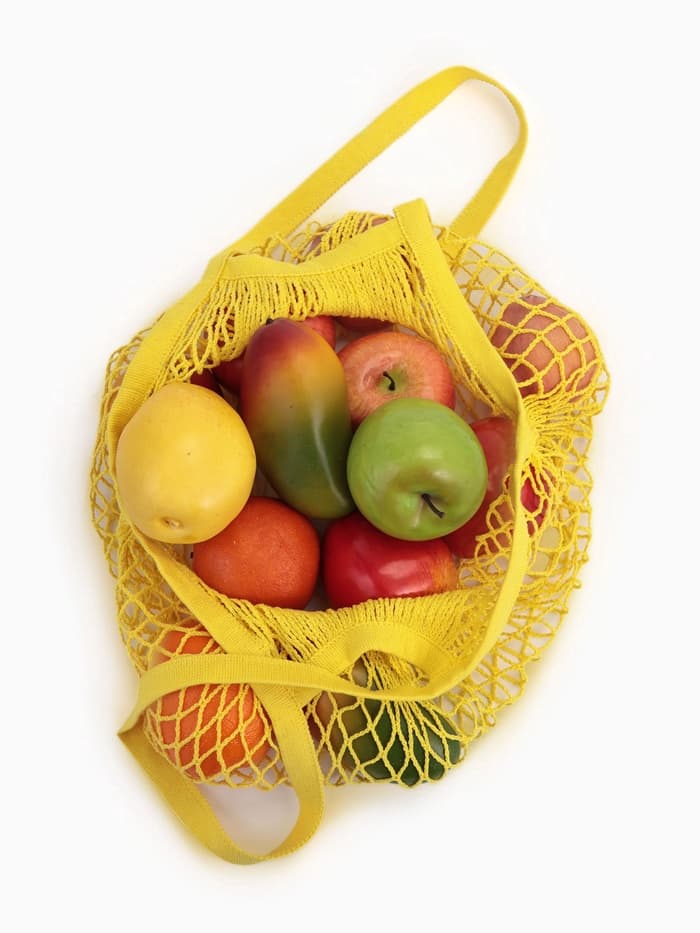 Сумка - авоська плетёная, клетка 1.5 см, жёлтая