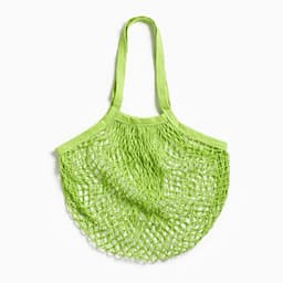 Сумка-авоська, клетка 1.5 см, зелёная