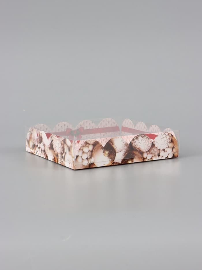 Коробка подарочная для печенья «Новогодние игрушки», 13×13×3
