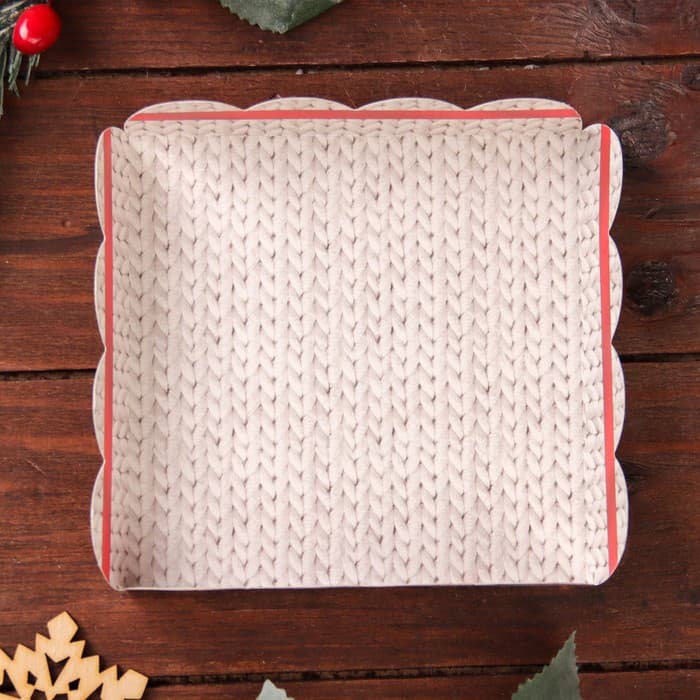 Коробка подарочная для печенья «Новогодние игрушки», 13×13×3