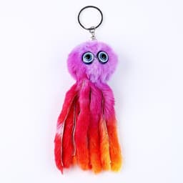 Брелок для ключей на кольце «Пушистик. Осьминог», мягкий, 11 см, МИКС