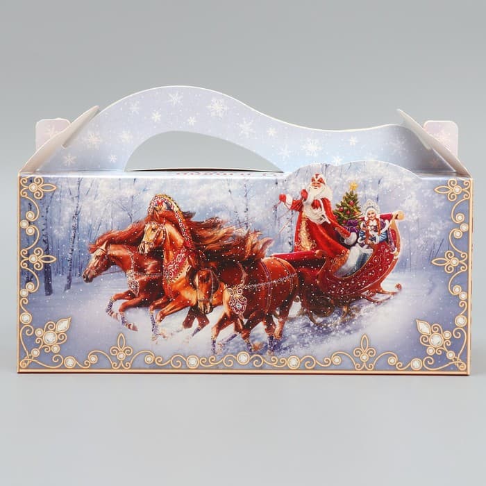 Коробка подарочная складная «С Новым годом!», 23×10×10 см