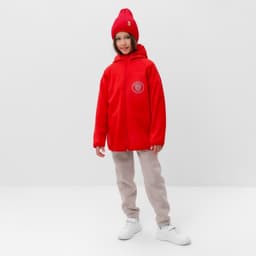 Ветровка детская с капюшоном MINAKU, красная, рост 110 см