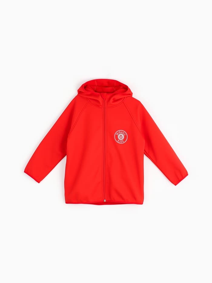 Ветровка детская с капюшоном MINAKU, красная, рост 110 см