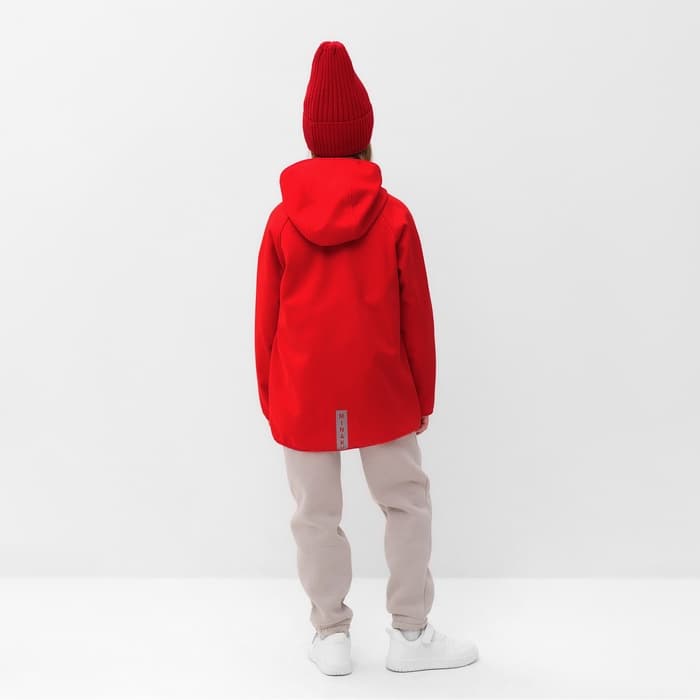 Ветровка детская с капюшоном MINAKU, красная, рост 110 см