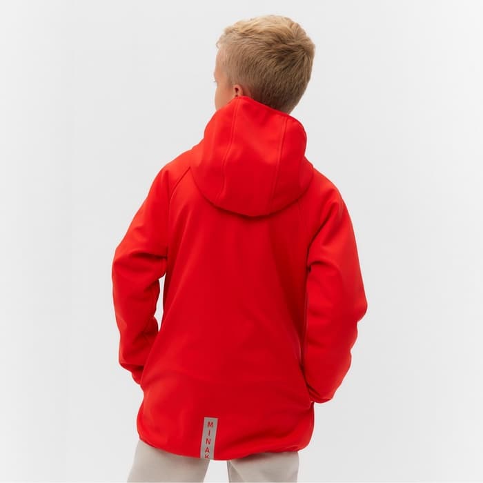 Ветровка детская с капюшоном MINAKU, красная, рост 110 см