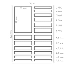 Уменьшитель размера кольца (набор 19 шт. на листе), прозрачный