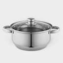 Кастрюля Катунь «Гретта», 4.2 л, d=22 см, с крышкой, капсульное дно, индукция, нержавеющая сталь, AISI - 201, хромированная