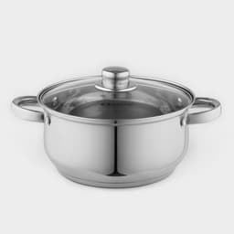 Кастрюля Катунь «Гретта», 4.2 л, d=22 см, с крышкой, капсульное дно, индукция, нержавеющая сталь, AISI - 201, хромированная