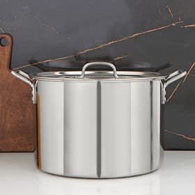 Котёл Катунь «Общепит», 20 л, d=35 см, h=23 см, с крышкой, нержавеющая сталь, хромированная