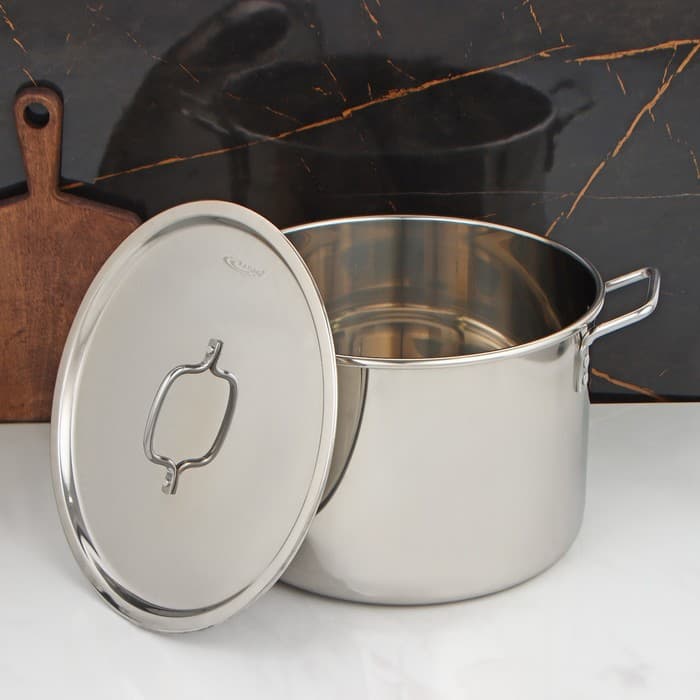 Котёл Катунь «Общепит», 20 л, d=35 см, h=23 см, с крышкой, нержавеющая сталь, хромированная