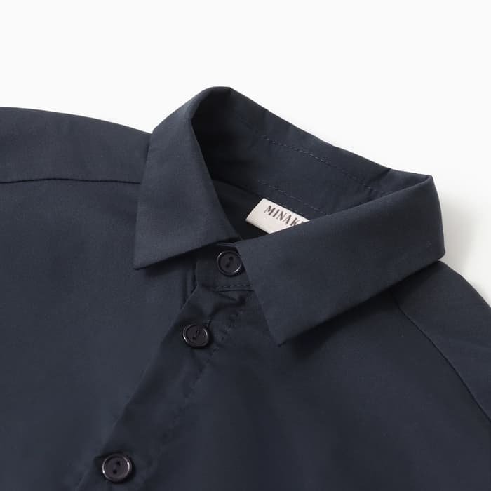 Рубашка для мальчика MINAKU: School Collection, тёмно-синяя, размер 30 (110-116 см)