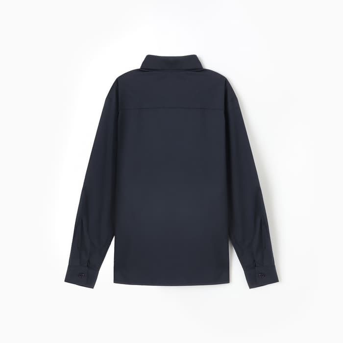 Рубашка для мальчика MINAKU: School Collection, тёмно-синяя, размер 38 (152-158 см)