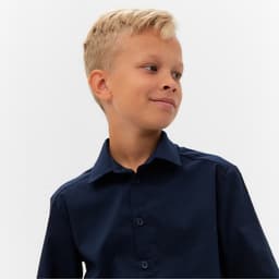 Рубашка для мальчика MINAKU: School Collection, тёмно-синяя, размер 38 (152-158 см)