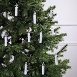 Светодиодные свечи на прищепках 10 см, 10 штук, от батареек ААх1, пульт ДУ, свечение мульти (RGB)