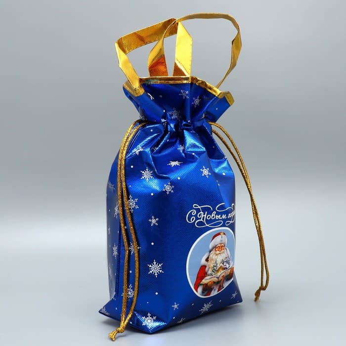 Пакет - мешок из нетканого материала «С Новым годом!», 25×32 см