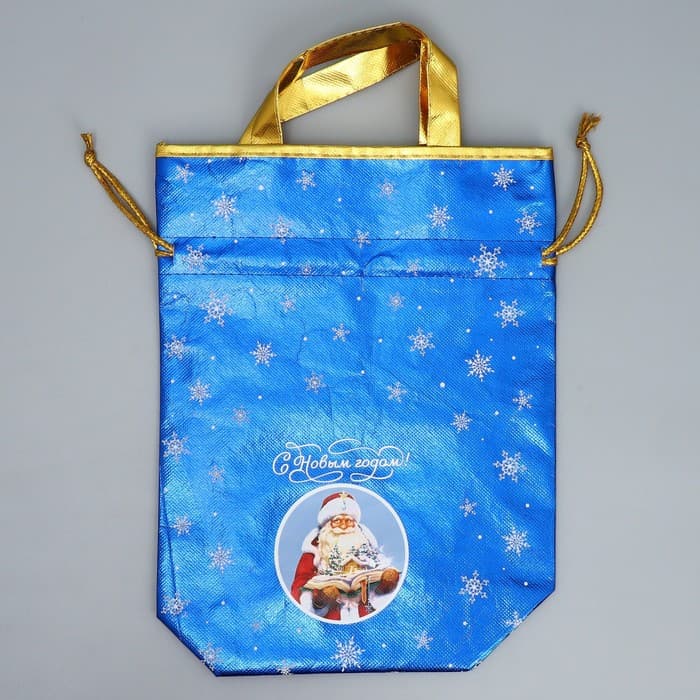 Пакет - мешок из нетканого материала «С Новым годом!», 25×32 см