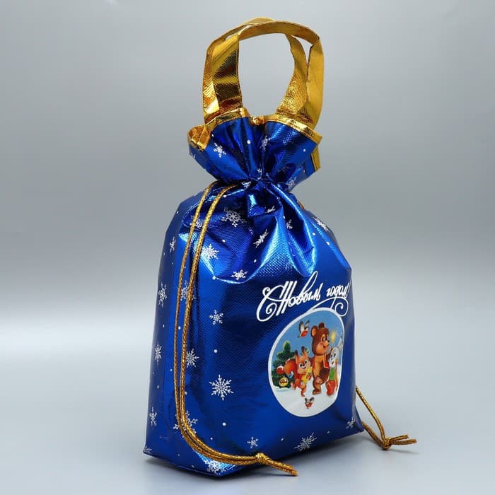 Пакет-мешок из нетканого материала «С Новым годом», 25×32 см