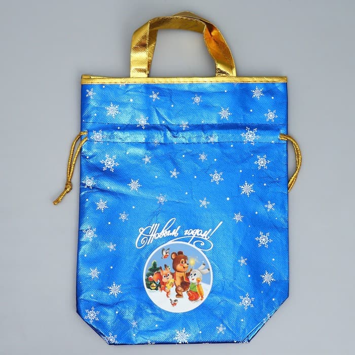 Пакет-мешок из нетканого материала «С Новым годом», 25×32 см