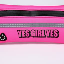 Сумка поясная для бега, на молнии, розовая