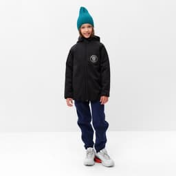 Ветровка детская с капюшоном MINAKU, чёрная, рост 122 см