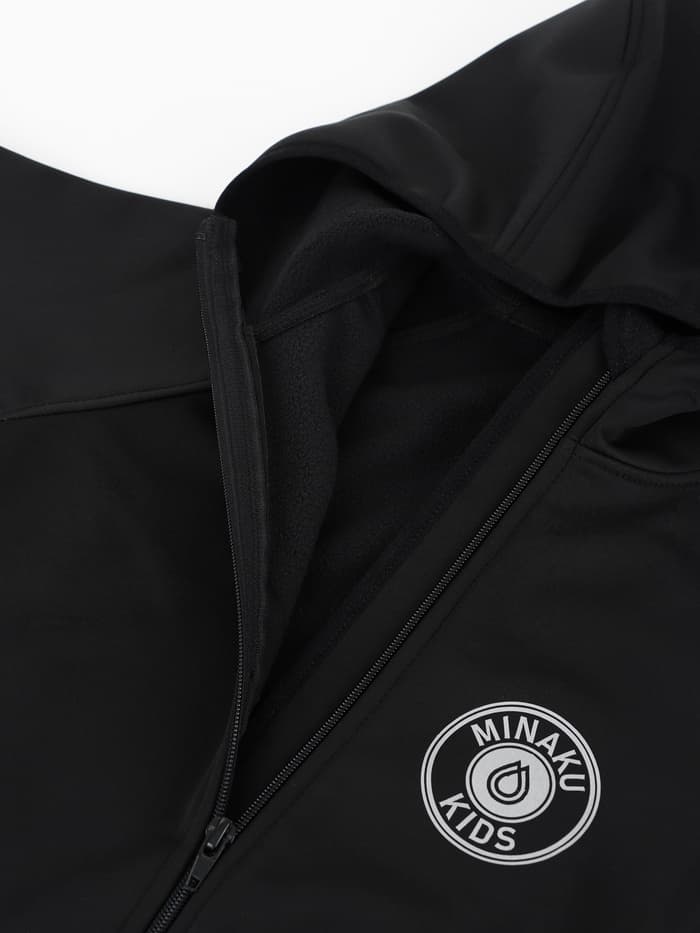 Ветровка детская с капюшоном MINAKU, чёрная, рост 122 см