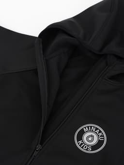 Ветровка детская с капюшоном MINAKU, чёрная, рост 122 см