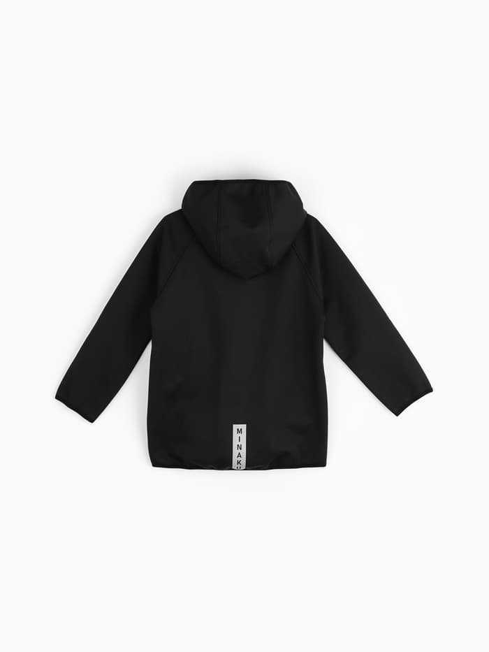 Ветровка детская с капюшоном MINAKU, чёрная, рост 122 см