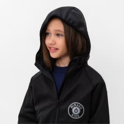 Ветровка детская с капюшоном MINAKU, чёрная, рост 122 см