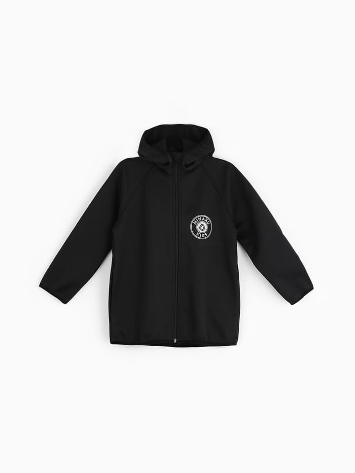 Ветровка детская с капюшоном MINAKU, чёрная, рост 122 см