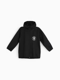 Ветровка детская с капюшоном MINAKU, чёрная, рост 122 см