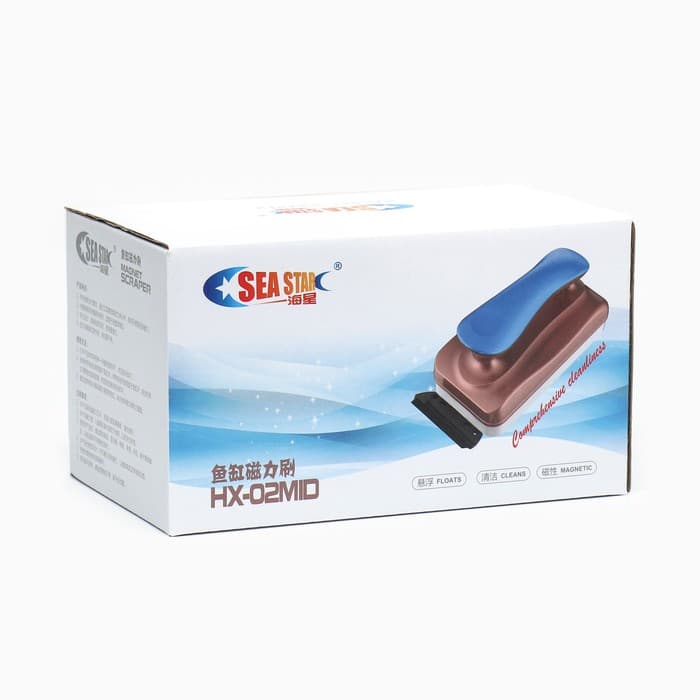 Магнитный скребок HX-02 M, 12×5×7.5 см, плавающий, с лезвием