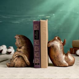 Подставка для книг «Два кота», набор 2 шт., 14 см, под бронзу