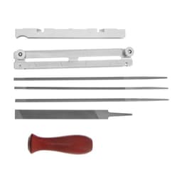 Набор для заточки цепей пил ТУНДРА, сталь ШХ15, шаг 1/4-0.325-3/8", d=4.0-4.8-5.5 мм, плашки