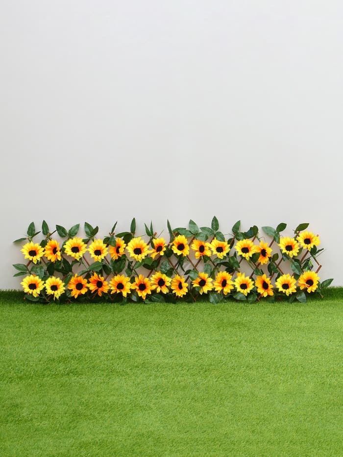 Ограждение декоративное, 35×120 см, «Подсолнухи», оттенок цветков МИКС, Greengo
