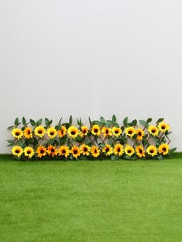 Ограждение декоративное, 35×120 см, «Подсолнухи», оттенок цветков МИКС, Greengo