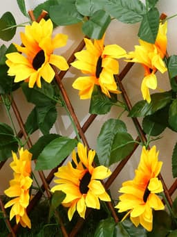 Ограждение декоративное, 35×120 см, «Подсолнухи», оттенок цветков МИКС, Greengo