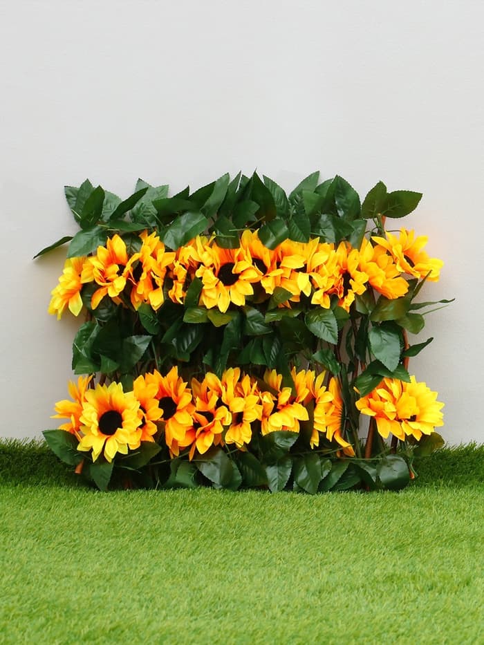 Ограждение декоративное, 35×120 см, «Подсолнухи», оттенок цветков МИКС, Greengo