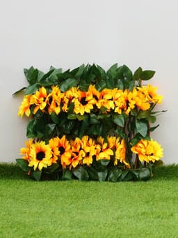 Ограждение декоративное, 35×120 см, «Подсолнухи», оттенок цветков МИКС, Greengo